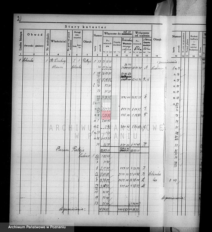 Obraz 6 z jednostki "Wykaz parcel katastralnych i powierzchni objętych przymusowym wykupem art.. 21"