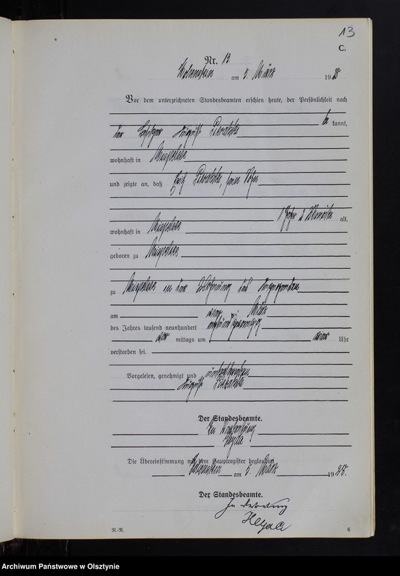 image.from.unit.number "Sterbe-Neben-Register Nr 1 - 85"