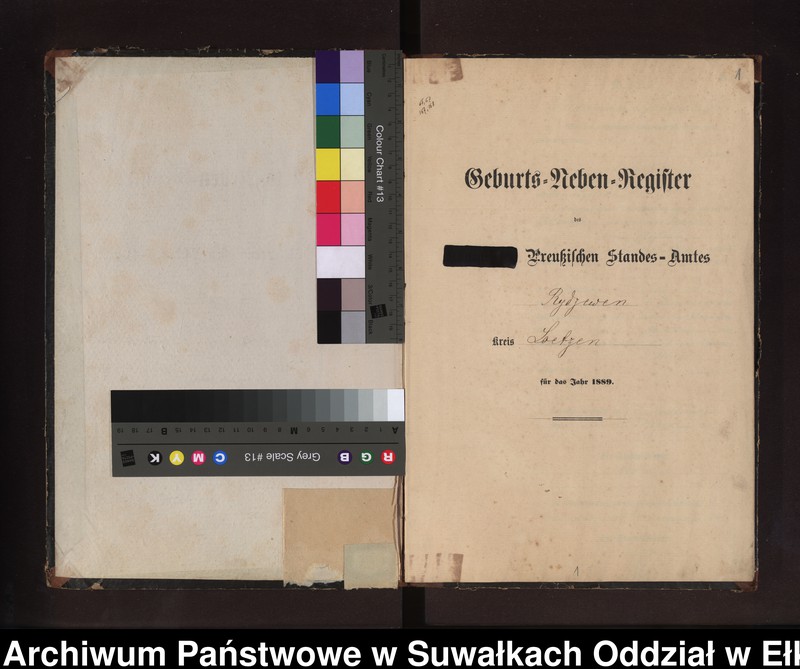 image.from.unit.number "Geburts-Neben-Register des Preussischen Standes-Amtes Rydzewen Kreis Loetzen"