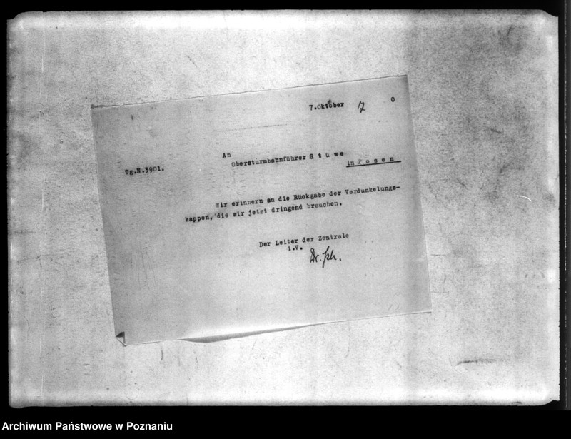 Obraz 11 z jednostki "Korespondencja w sprawie przewożenia zwłok Niemców, którzy zginęli w 1939 roku oraz w sprawie samochodu i w sprawie wynagrodzenia szoferów za pracę"