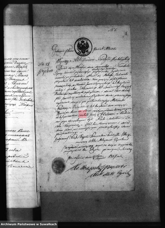 image.from.unit.number "Dokumenta o brakosočetaniu iż Filipovskago Prichoda 1872 goda"