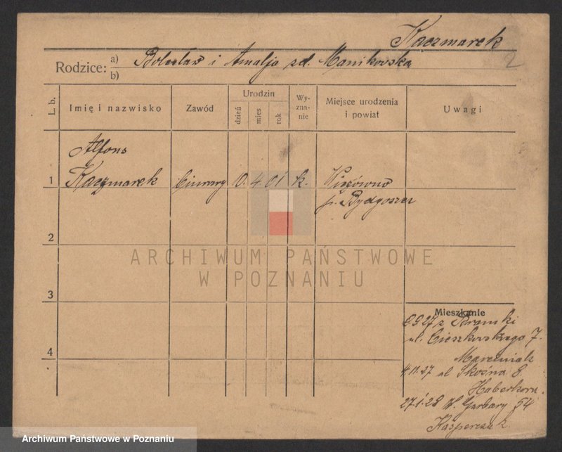 Obraz 2 z jednostki "Kaczmarek A-H (samotni mężczyźni)"