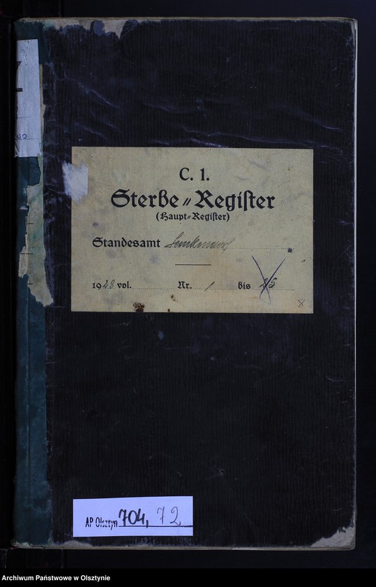 image.from.unit.number "Sterbe-Haupt-Register Nr 1-25"