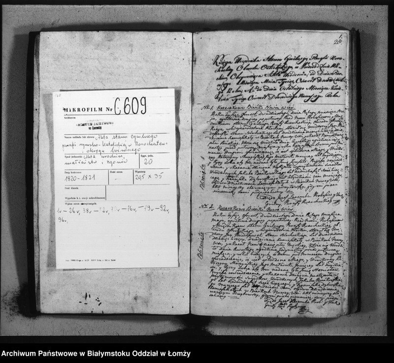 Obraz 3 z jednostki "Księga urodzeń, małżeństw i zgonów"