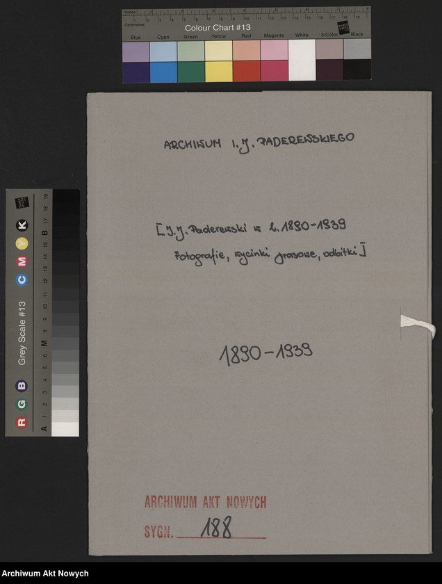 image.from.unit.number "I. J. Paderewski w latach 1890-1939. Wycinki prasowe, odbitki, fotografie (szt.65); brak fot. nr 3"