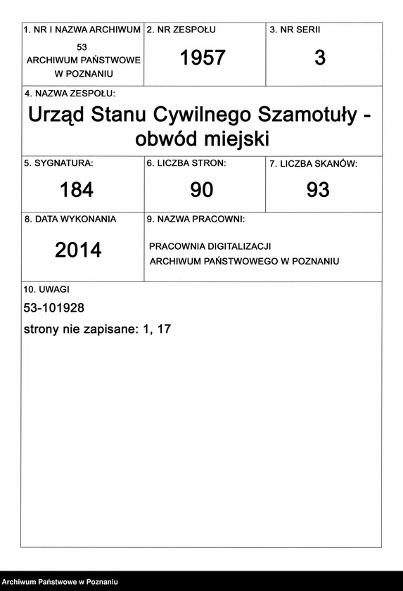 Obraz 1 z jednostki "Heirats-Haupt-Register"