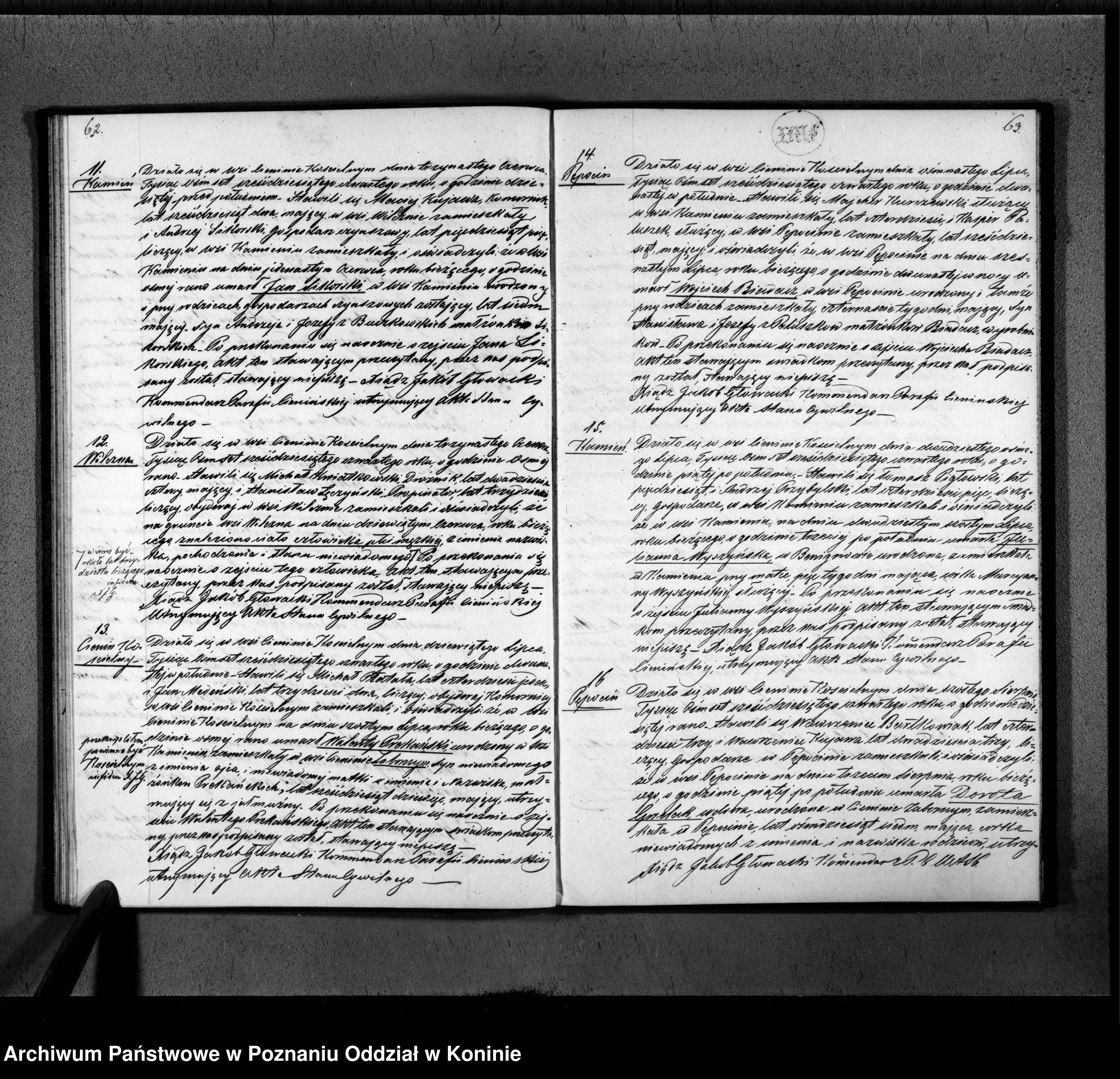 Skan z jednostki: Księga urodzonych, małżeństw i zgonów