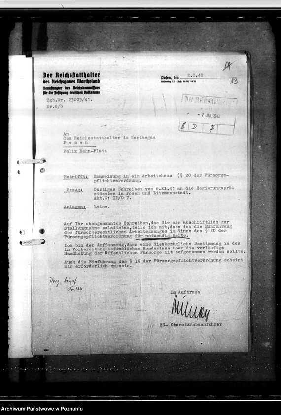 Obraz 17 z jednostki "Einwesung ins Arbeitshaus"