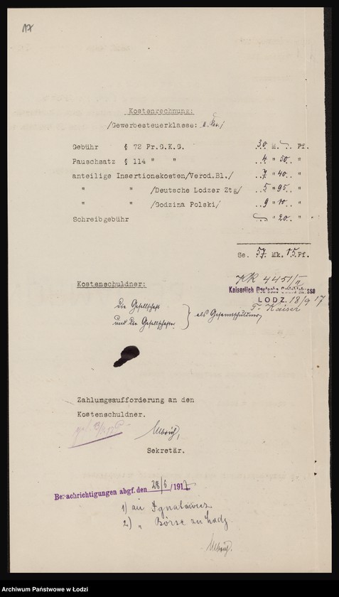 Obraz 19 z jednostki "Gebr. Ignatowicz- B-cia Ignatowicz- kupcy"