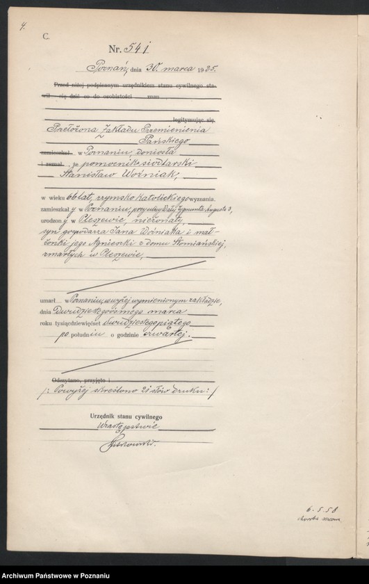 Obraz 6 z jednostki "Księga miejscowa zgonów tom II [Rejestr główny zgonów]"