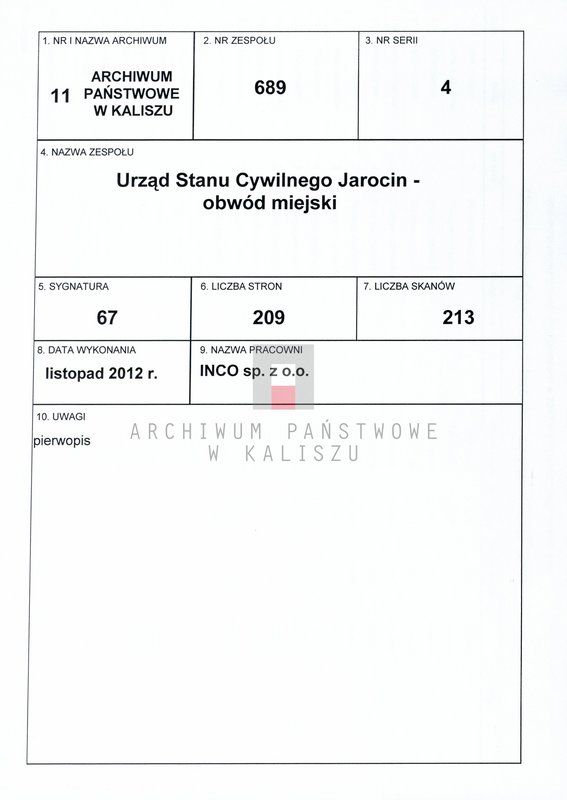 Obraz 1 z jednostki "[Księga zgonów]"
