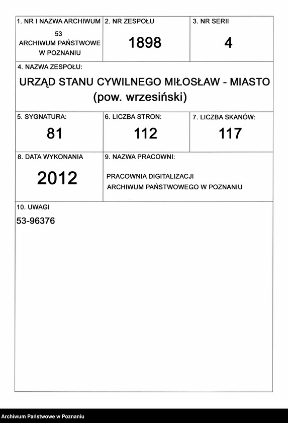 Obraz 1 z jednostki "Księga zgonów"