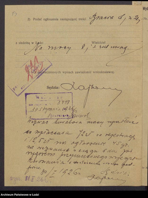 Obraz 15 z jednostki "Mojżesz Grodzieński, Łazarz Grodzieński- "Bracia Grodzieńscy"- fabrykacja i sprzedaż towarów manufakturowych"