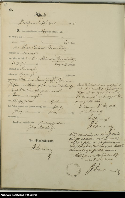 image.from.unit.number "Haupt-Sterbe-Register Nr 1 - 32"