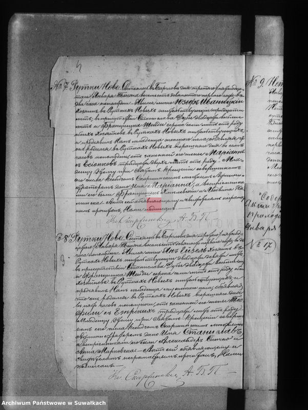 Obraz 8 z jednostki "[Księga akt urodzeń wyzania rzymskokatolickiego parafii w Bargłowie]"