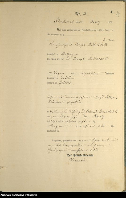 Obraz 16 z jednostki "Sterbe-Haupt-Register Nr 1 - 49"
