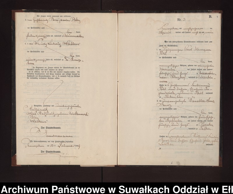 image.from.unit.number "Heiraths-Neben-Register des Preussischen Standes-Amtes Gr. Konopken Kreis Loetzen"