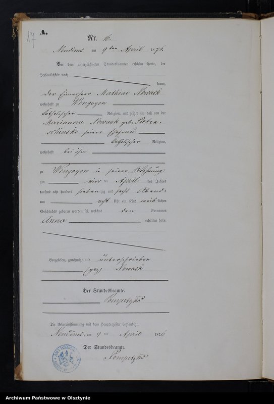 image.from.unit.number "Geburts-Neben-Register Nr 1 - 62"