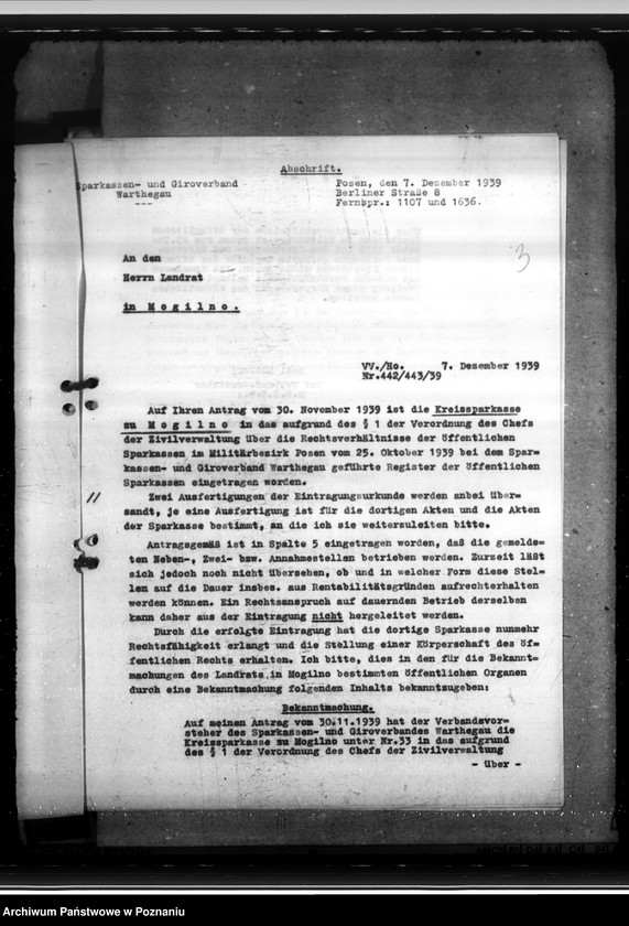 Obraz 7 z jednostki "Kreissparkasse Mogilno, Nieszawa, Szubin, Wongrowitz, Żnin"