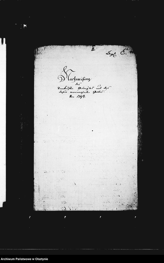 image.from.unit.number "Nachweisung des verkauften Getreides u. des dafür vereinnahmten Geldes. Beylage E"