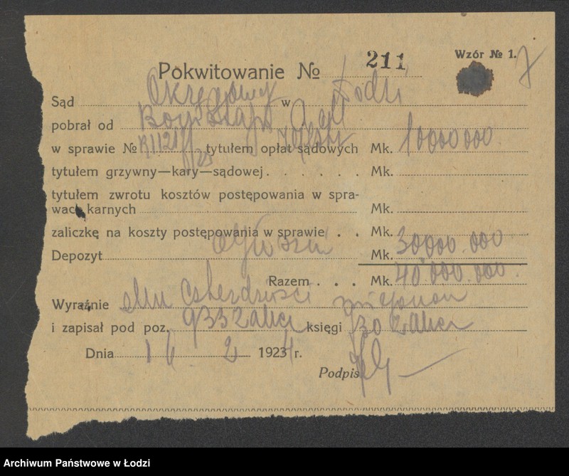 Obraz 9 z jednostki "Abram Moszek Bornsztajn – sprzedaż ubrań"