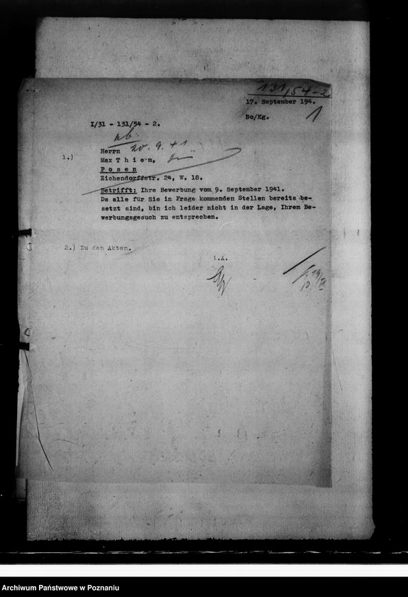 Obraz 5 z jednostki "Bewerbungen um Anstellung"