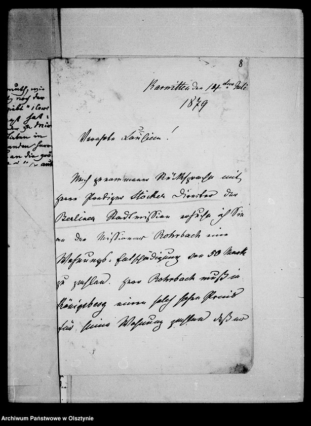 image.from.unit.number "/Briefe an Gfin Anna Lehndorff betr. eine Sendung aus Palestina, Walfahrten Armer nach Steinort zur allgemeinen Weihnachtsbescherung, die Mission in China/"