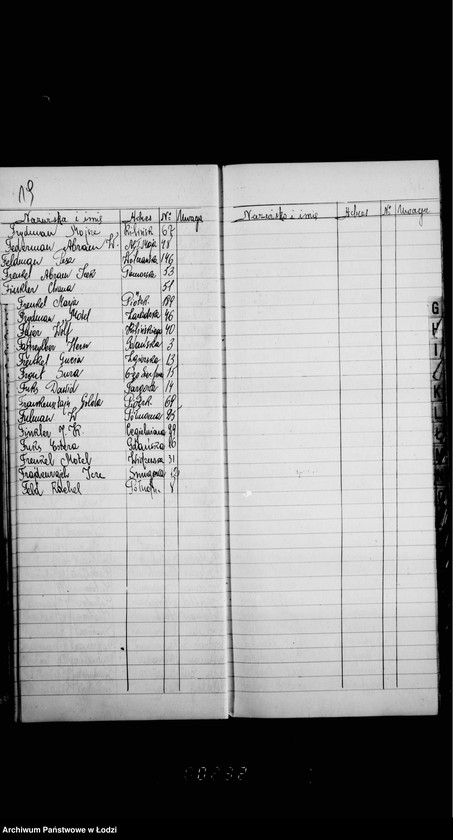 Obraz 18 z jednostki "Mieszkańcy m. Łodzi zapisani w "Kimche""