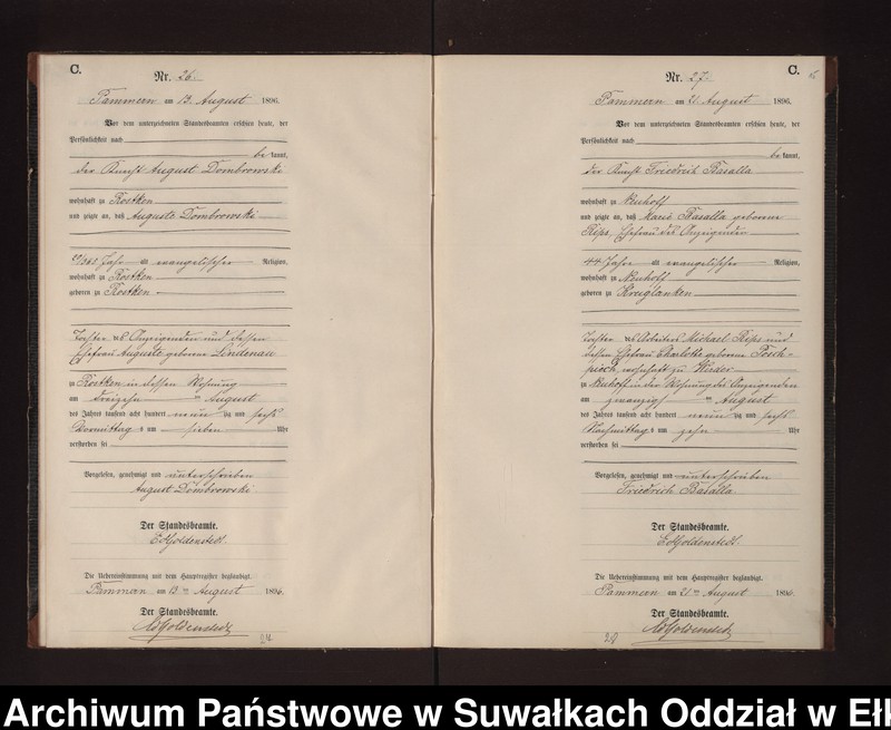 image.from.unit.number "Sterbe-Neben-Register des Preussischen Standes-Amtes Neuhoff Kreis Loetzen"