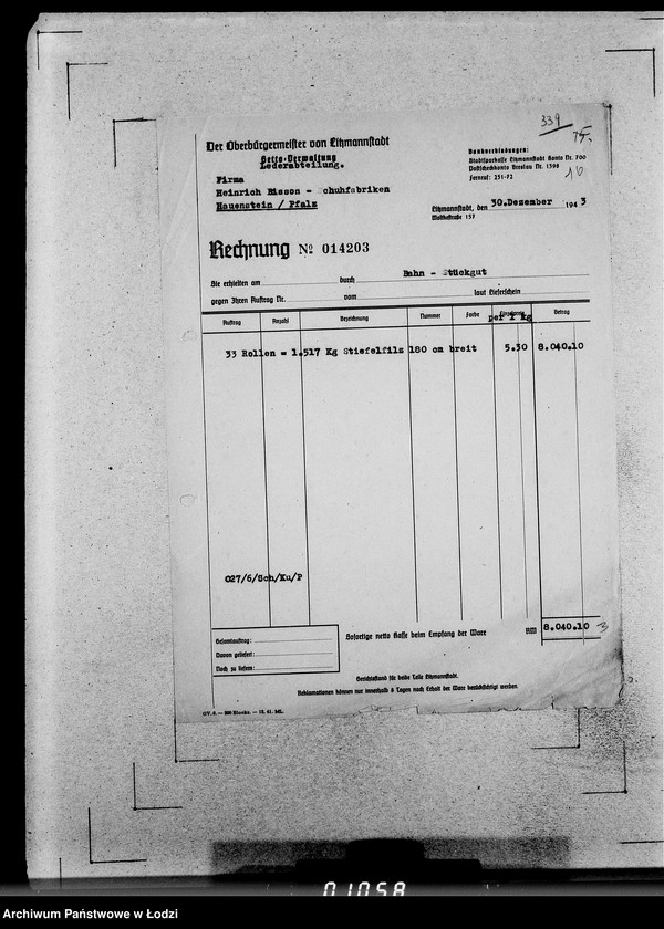 Obraz 20 z jednostki "339 Filzstiefel. Auslieferung"