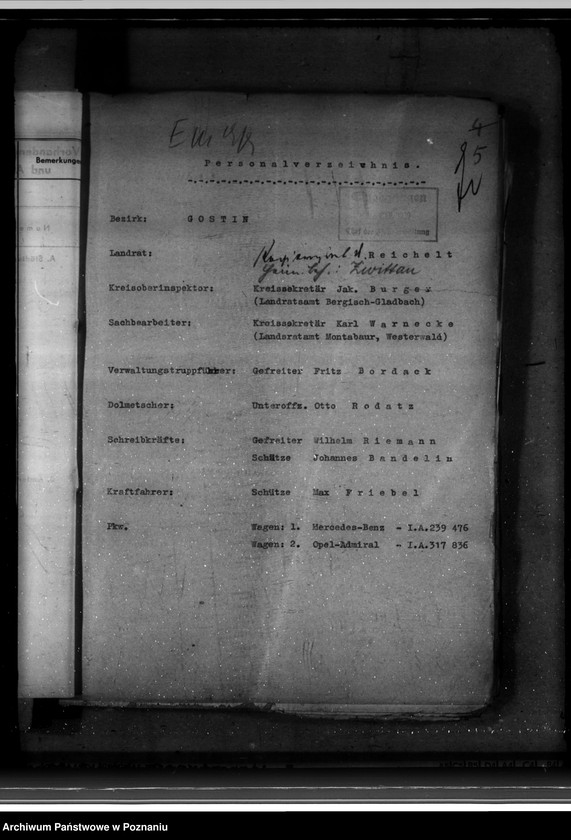 Obraz 10 z jednostki "Verwaltungspersonal. Unbedingt kriegswichtige Stellungen"