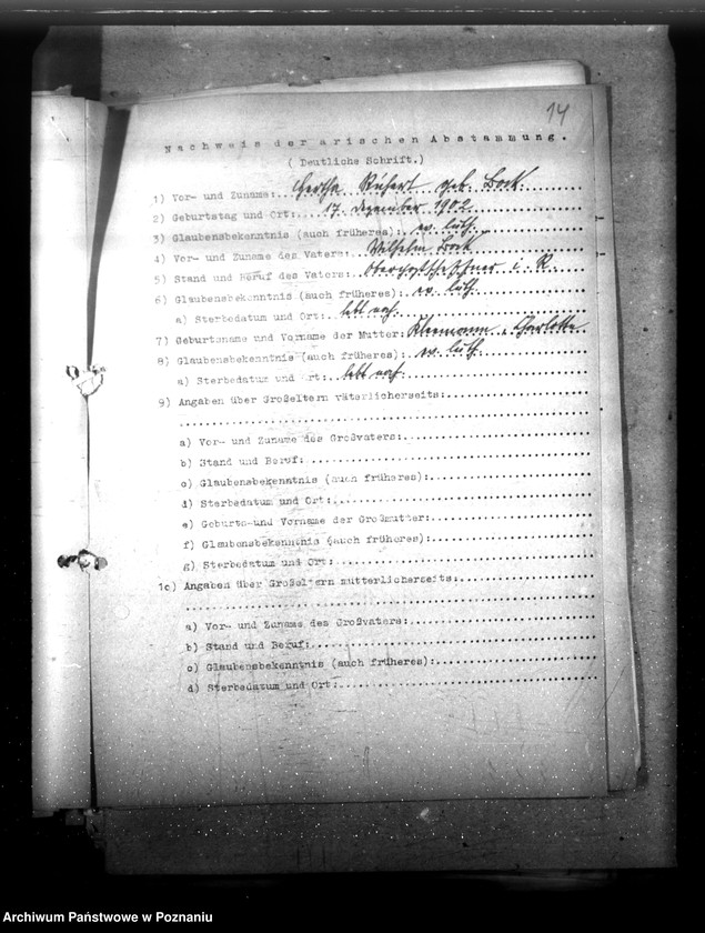 Obraz 18 z jednostki "Personalakte des Landesplaner, Ingenieur W. Richert (między innymi różne notatki)"