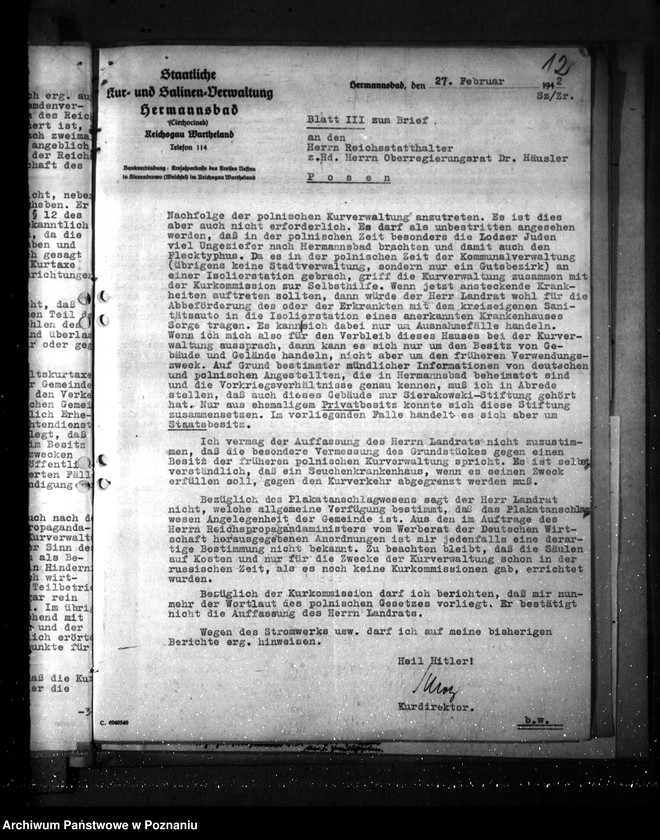 Obraz 17 z jednostki "Hermannsbad - Dienstaufsicht (Ciechocinek)"