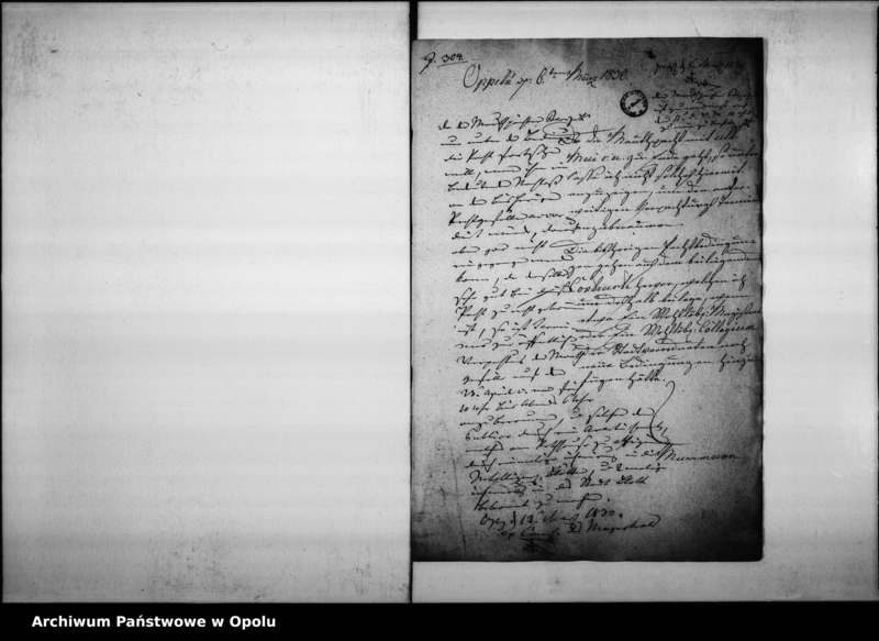 Obraz 5 z jednostki "Acta des Magistrats zu Oppeln von Verpachtung der Stadt Mauthe Vol. V de anno 1830 bis Ende Juny 1839"