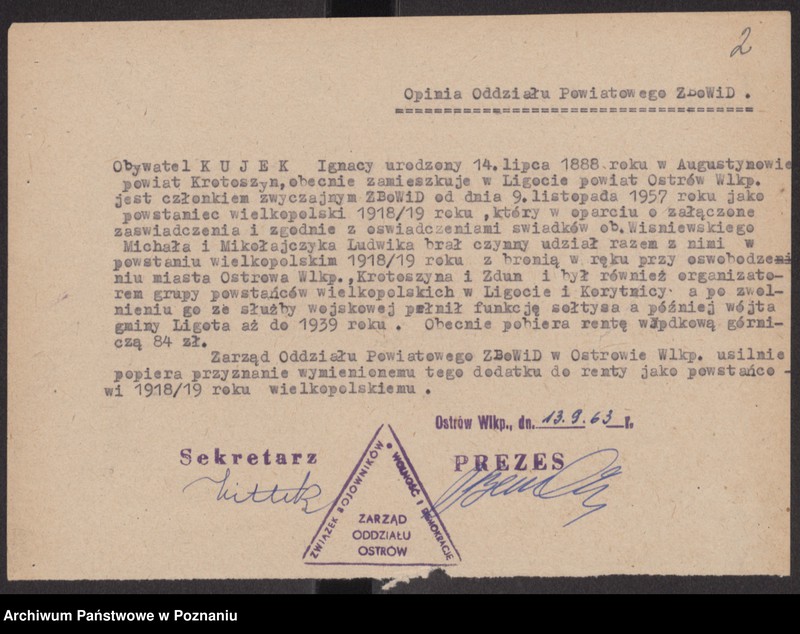 Obraz 19 z jednostki "Życiorysy powstańców wielkopolskich: K - tom XlV /Kujek Ignacy - Kurzawa Bronisław/."