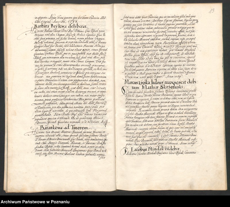 Obraz 17 z jednostki "Acta coram spectabili consulatu Posnaniensi."