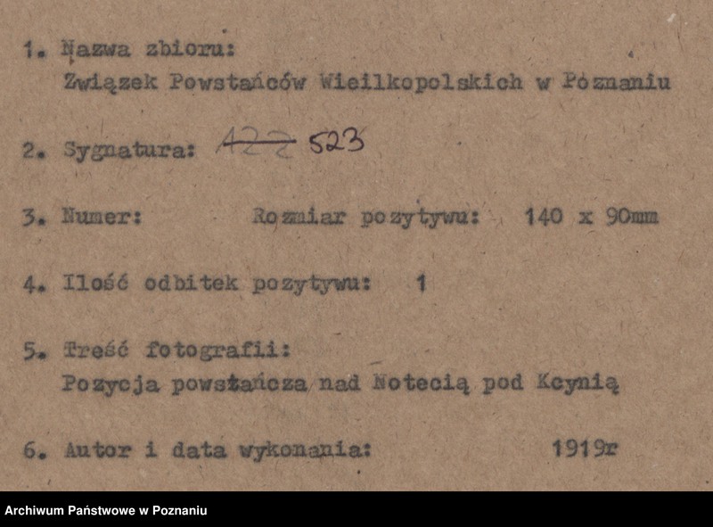 Obraz 5 z jednostki "Pozycja powstańcza nad Notecią pod Kcynią"