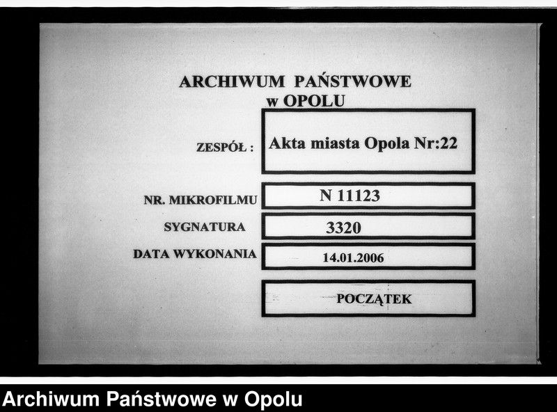 Obraz 1 z jednostki "Acta des Magistrats zu Oppeln betreffend: die Strassen-Beleuchtung und Verdingung der Oellieferung. de Anno 1853"