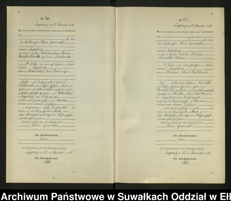 image.from.unit.number "[Sterbe - Register (Neben - Register) Standesamt Angerburg einschl. der Bezirke Gr. Strengeln, Kehlen und Prinowen]"