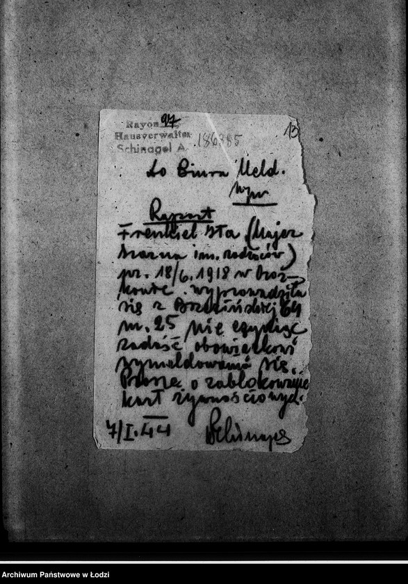 Obraz 16 z jednostki "[Korespondencja z Wydziałem Kart w sprawie skreślenia osób wymeldowanych]"