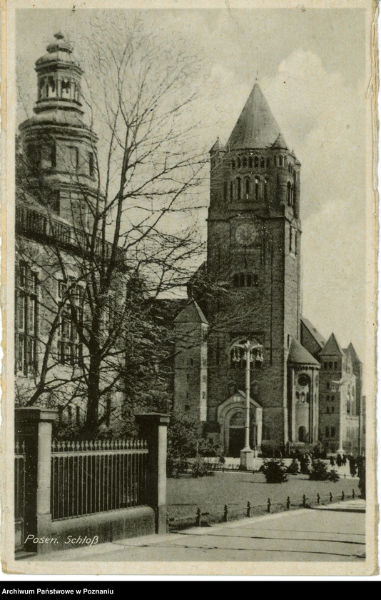 Obraz 1 z jednostki "Posen [Poznań] - Schloss [Zamek] i fragment gmachu Uniwersytetu"