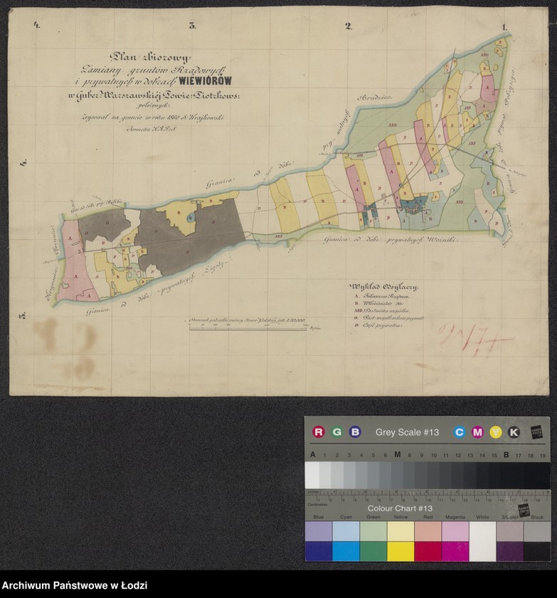 Obraz 1 z jednostki "Plan zbiorowy zamiany gruntów rządowych i prywatnych w dobrach Wiewiórów"