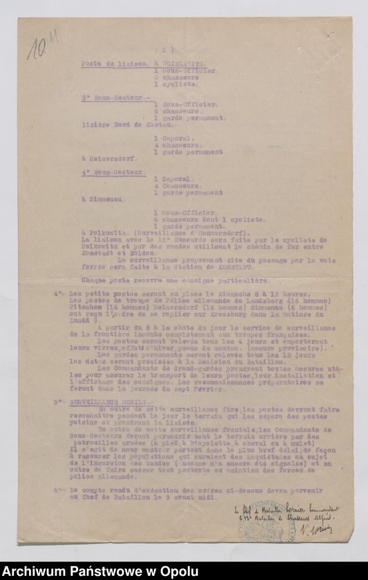 Obraz 13 z jednostki "/Korespondencja i zarządzenia dotyczące służby granicznej, wewnętrzno-administracyjnych kontroli ruchu ludności/ 31.01.- 23.05.1920"