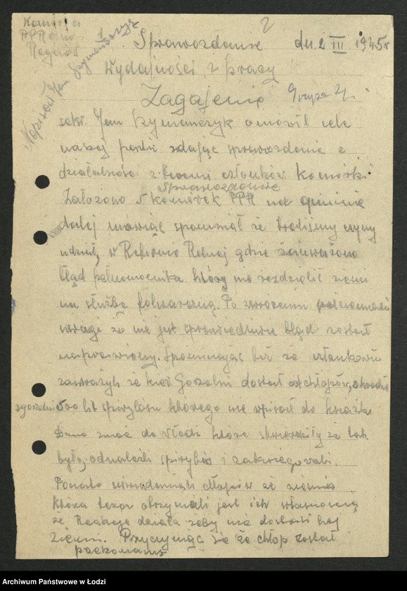 Obraz 3 z jednostki "[Wojewódzka Szkoła Partyjna Polskiej Partii Robotniczej -] sprawozdania słuchaczy z wyjazdów w teren"