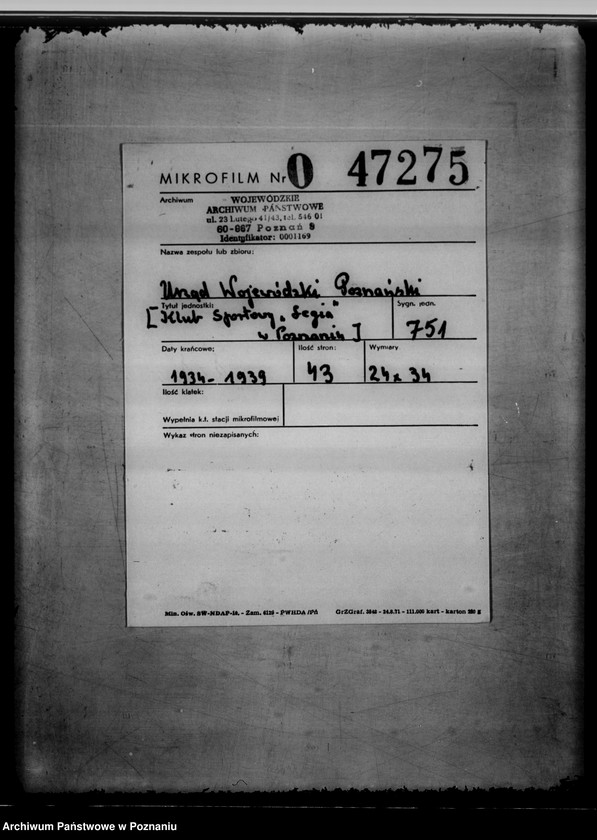 Obraz 2 z jednostki "/Klub Sportowy,,Legia" w Poznaniu/"