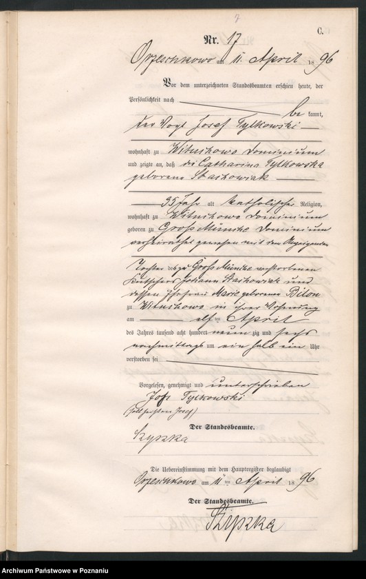 Obraz 20 z jednostki "Księga zgonów"