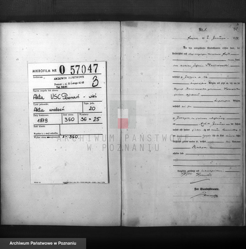 Obraz 2 z jednostki "Księga urodzeń t. I"