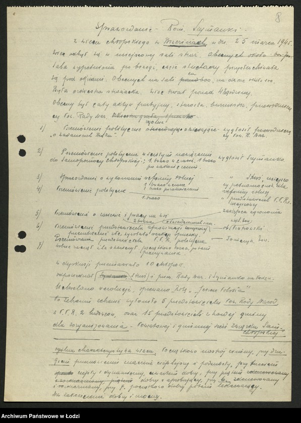 Obraz 9 z jednostki "Sprawozdania [i protokoły] z przeprowadzonych wieców [z załącznikami]"