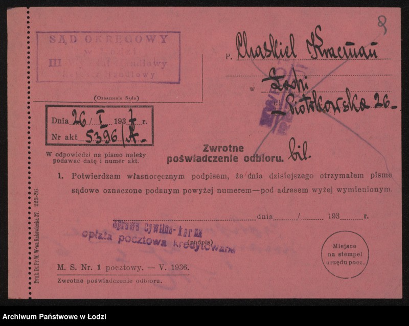 Obraz 11 z jednostki "Chaskiel Kracman- sprzedaż manufaktury"