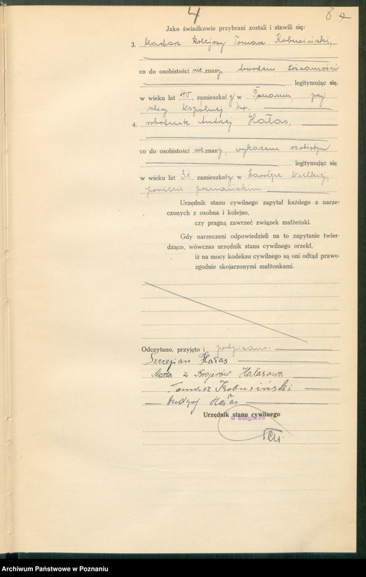 Obraz 10 z jednostki "Księga miejscowa małżeństw tom I [Rejestr główny małżeństw]"